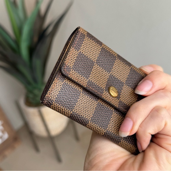 🔥 SOLD 🔥 Louis Vuitton Porte Monnaie Plat Damier Brown card case - Picture 3 of 16
